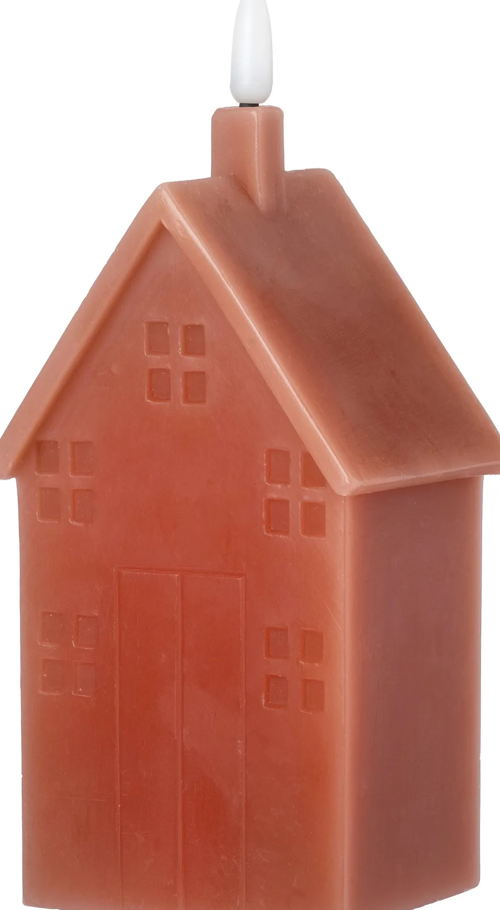 Intratuin LED stompkaars huis Tebi donker bruin 8 x 8 x 14,5 cm
