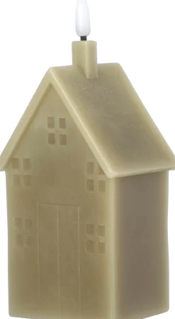 Intratuin LED stompkaars huis Tebi groen 7,5 x 7,5 x 17,5 cm