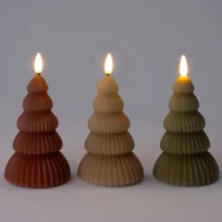 Intratuin LED stompkaars kerstboom Juna donker bruin D 8 H 13,5 cm