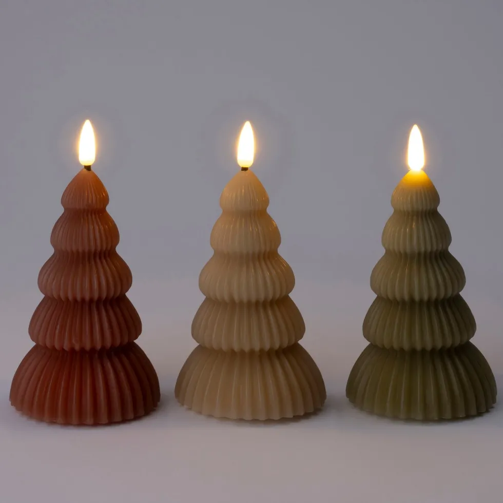 Intratuin LED stompkaars kerstboom Juna groen D 8 H 13,5 cm