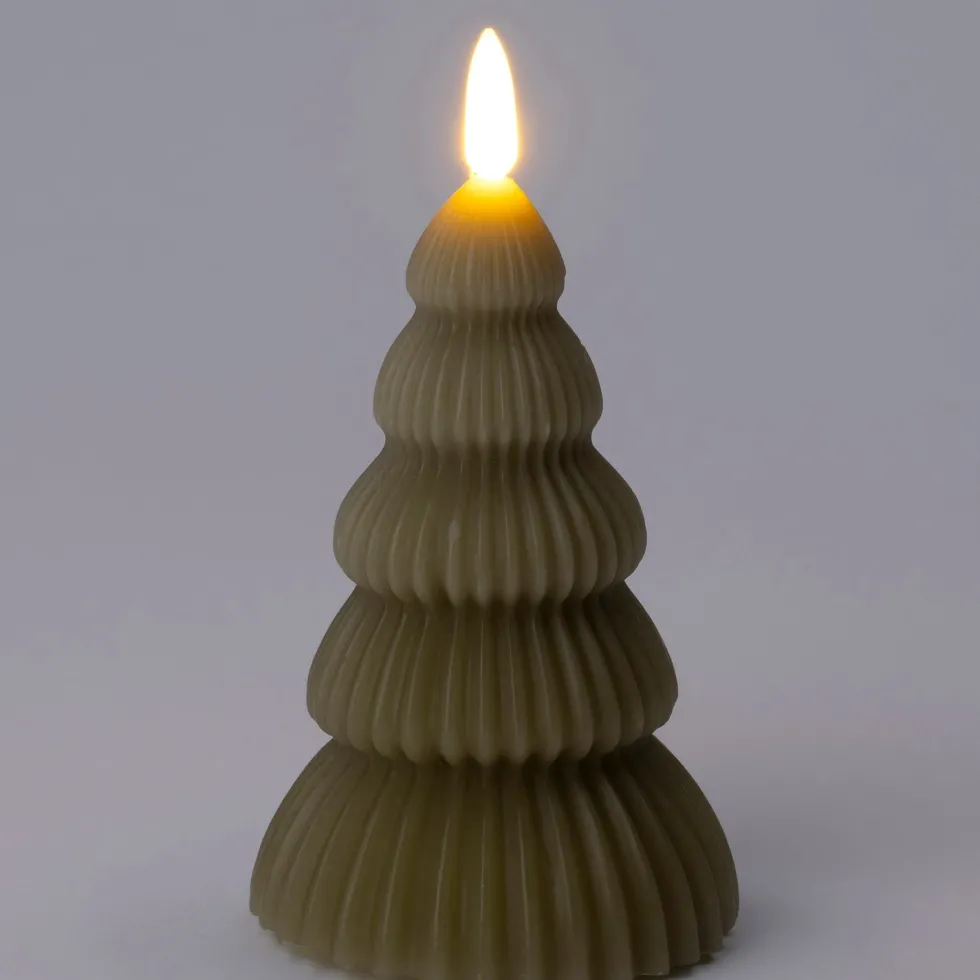 Intratuin LED stompkaars kerstboom Juna groen D 8,5 H 17,5 cm
