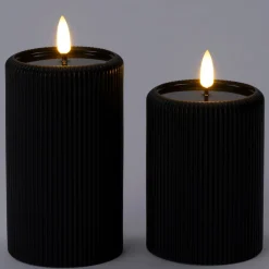 Intratuin LED stompkaars Stripe zwart D 7,5 H 10 cm