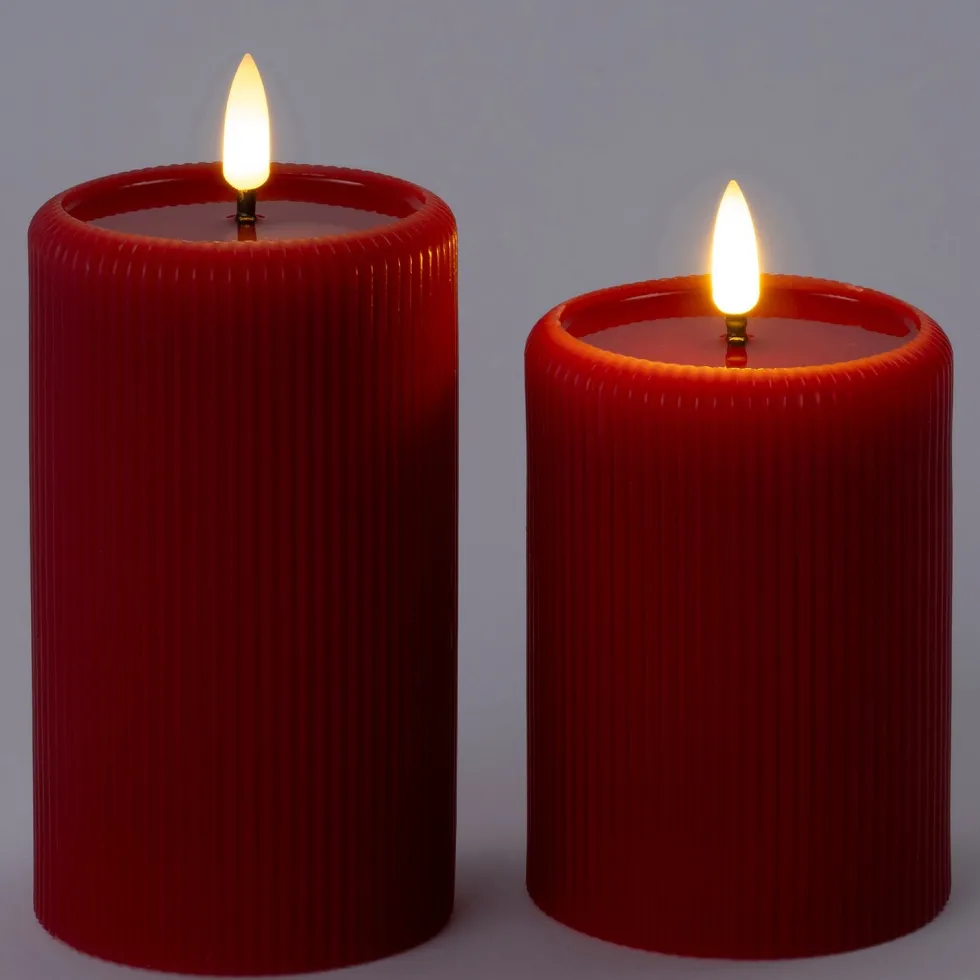 Intratuin LED stompkaars Stripe rood D 7,5 H 10 cm