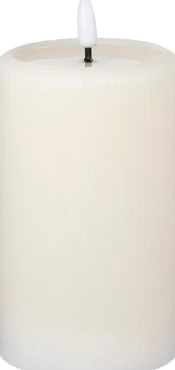Intratuin LED stompkaars Stripe crème D 7,5 H 12,5 cm