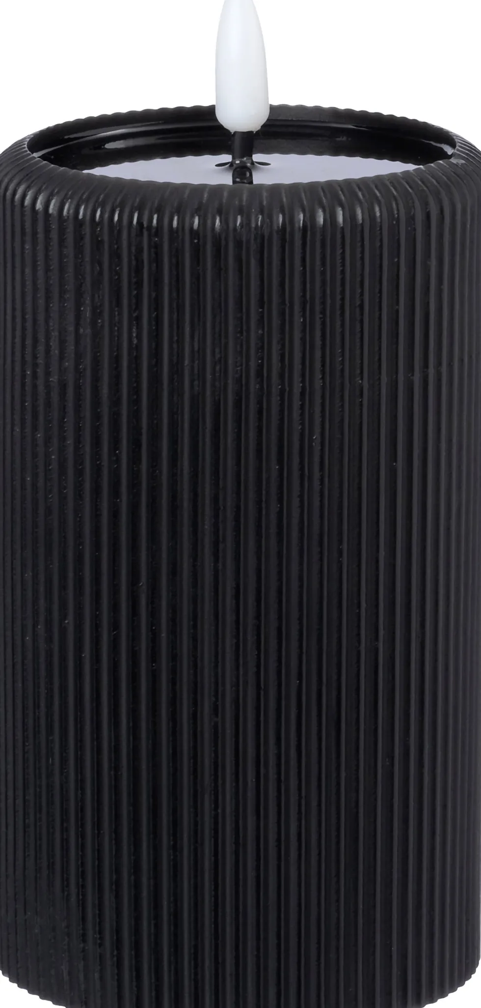 Intratuin LED stompkaars Stripe zwart D 7,5 H 12,5 cm