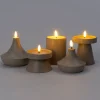 Intratuin LED stompkaars Venna beige D 9 H 6,5 cm