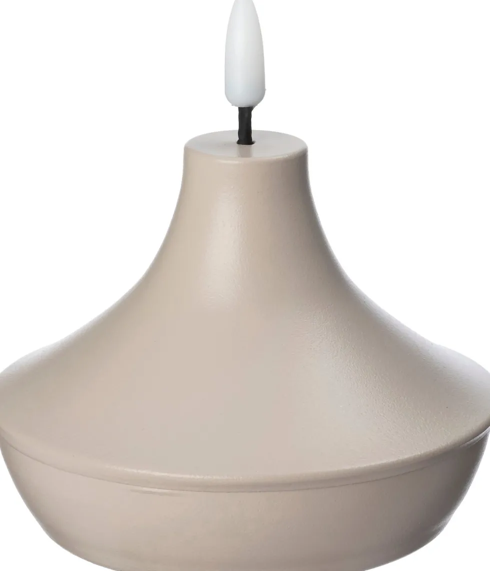 Intratuin LED stompkaars Venna beige D 10 H 7,6 cm