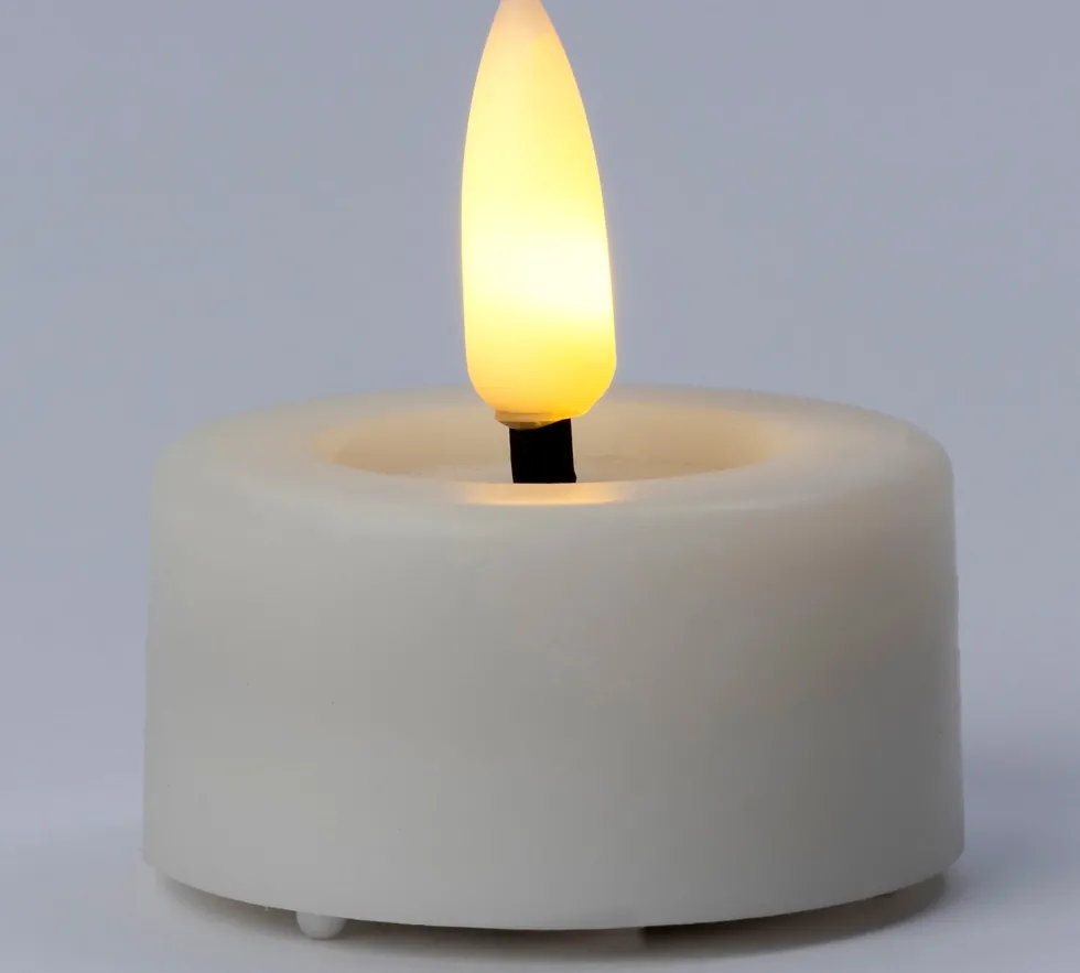 Intratuin LED waxinelicht Alena wit D 4,5 H 5 cm 2 stuks