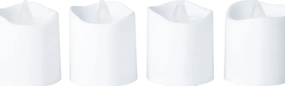 Intratuin LED waxinelicht wit D 3,5 H 5 cm 4 stuks