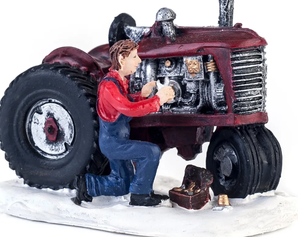 Intratuin man met tractor 9 x 6 x 6 cm
