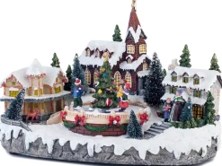 Intratuin miniatuur kerstdorp met kerk 33 x 21 x 20 cm