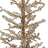 Intratuin mini kunstkerstboom Kristal goud met 60 lampjes warm wit D 28 H 46 cm