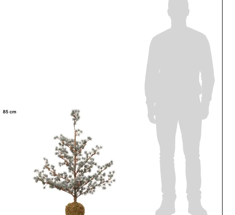 Intratuin mini kunstkerstboom Nyna besneeuwd op voet D 37 H 85 cm