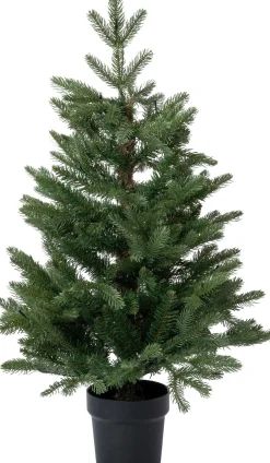 Intratuin mini kunstkerstboom in pot met 30 lampjes warm wit D 38 H 60 cm