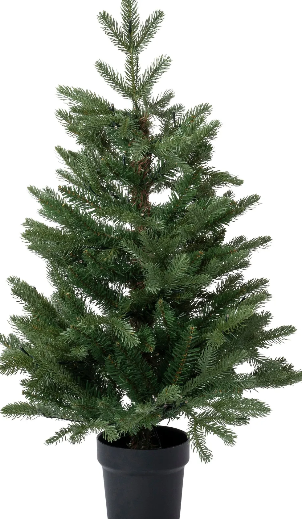 Intratuin mini kunstkerstboom in pot met 30 lampjes warm wit D 38 H 60 cm