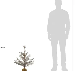 Intratuin mini kunstkerstboom Nyna besneeuwd op voet D 30 H 60 cm