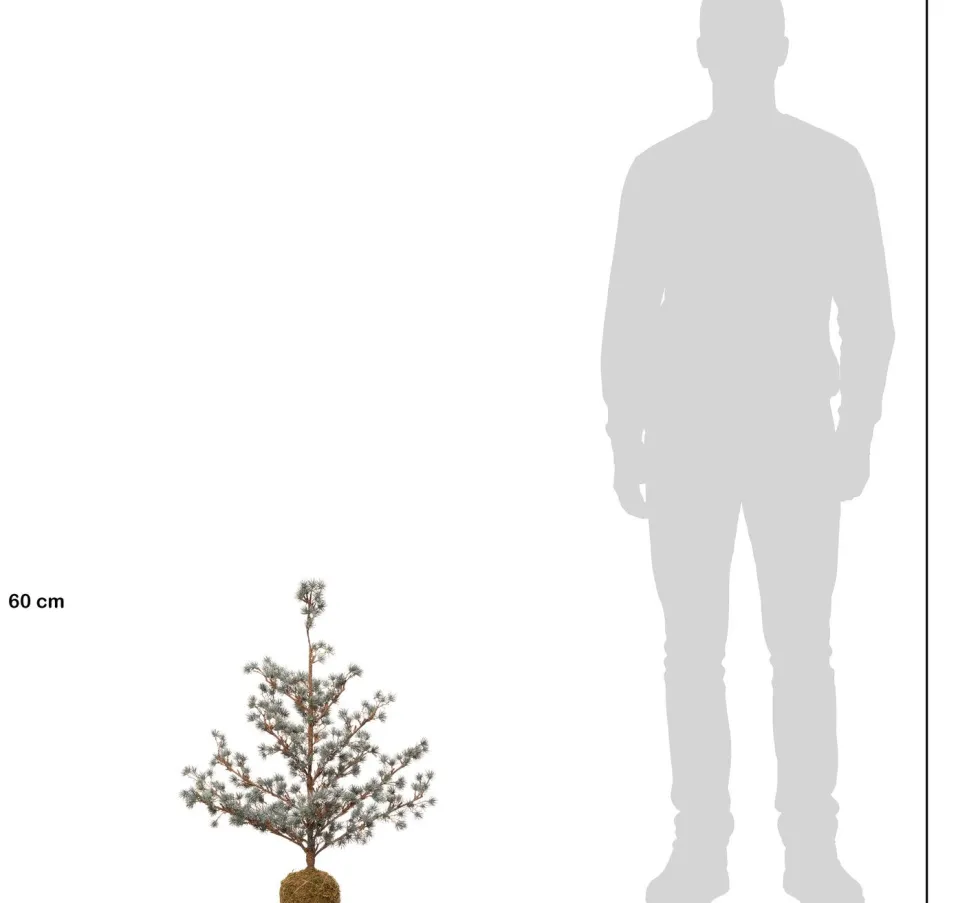 Intratuin mini kunstkerstboom Nyna besneeuwd op voet D 30 H 60 cm