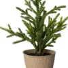 Intratuin mini kunstkerstboom Kraft in pot D 10 H 25 cm