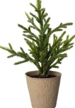 Intratuin mini kunstkerstboom Kraft in pot D 10 H 25 cm