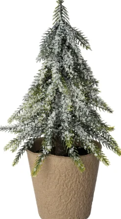 Intratuin mini kunstkerstboom Kraft besneeuwd D 12 H 23 cm