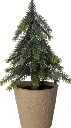Intratuin mini kunstkerstboom Kraft in pot D 12 H 23 cm
