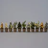 Intratuin mini kunstkerstboom Kraft zilver met 10 lampjes warm wit D 12 H 22 cm