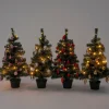 Intratuin mini kunstkerstboom Lawton kerstbal goud met 20 lampjes extra warm D 32 H 60 cm