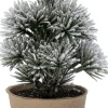 Intratuin mini kunstkerstboom Kraft besneeuwd D 12 H 22 cm