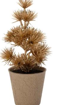 Intratuin mini kunstkerstboom Kraft goud D 12 H 22 cm