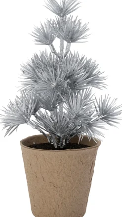Intratuin mini kunstkerstboom Kraft zilver D 12 H 22 cm