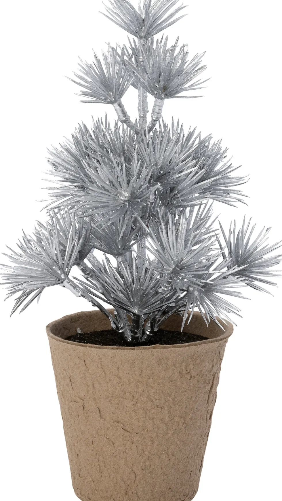 Intratuin mini kunstkerstboom Kraft zilver D 12 H 22 cm