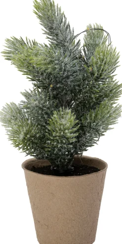Intratuin mini kunstkerstboom Kraft met 10 lampjes warm wit D 9 H 24 cm