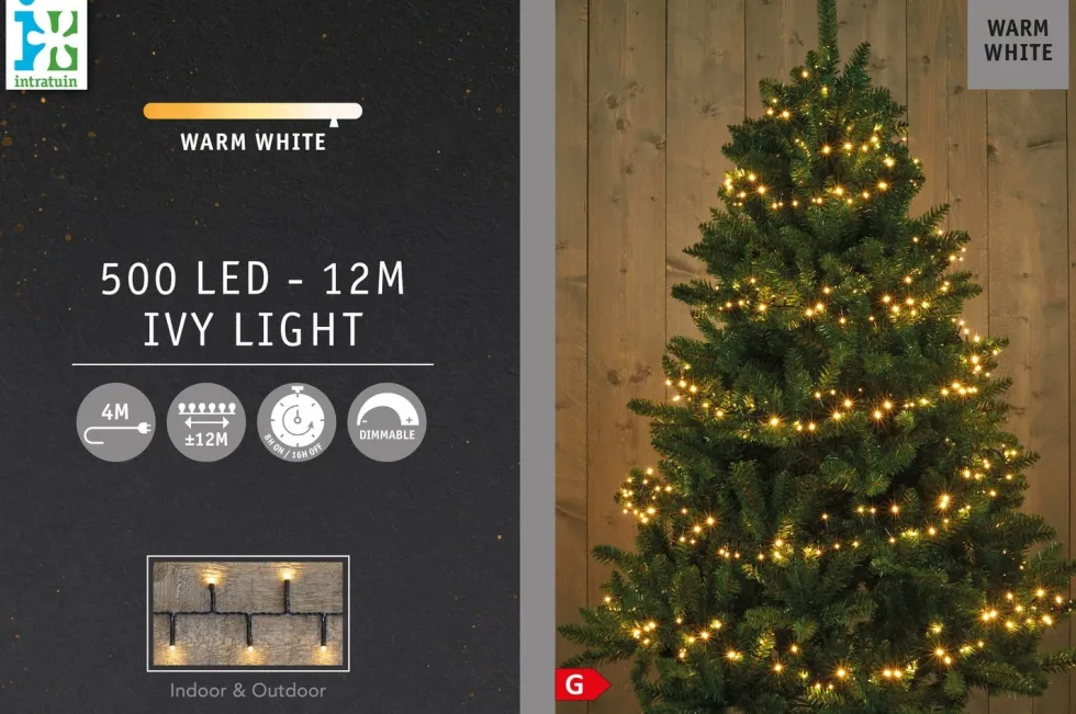 Intratuin miniverlichting Ivy Light met 500 lampjes warm white 12 m