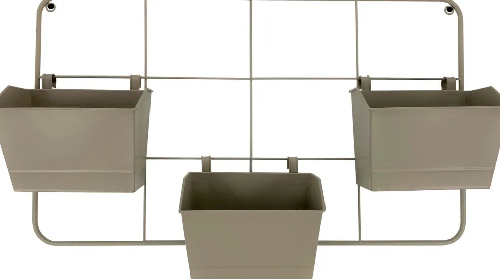 Intratuin muur bloempot grijs 70 x 13 x 41 cm
