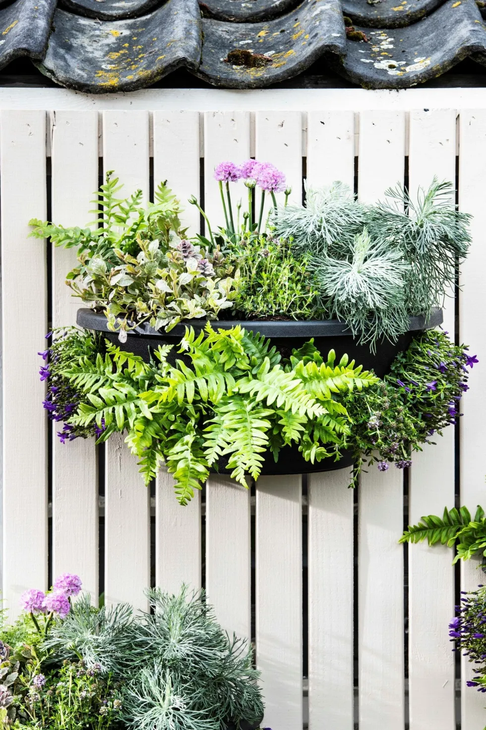 Intratuin muur bloempot zwart 50 x 26 x 21,5 cm