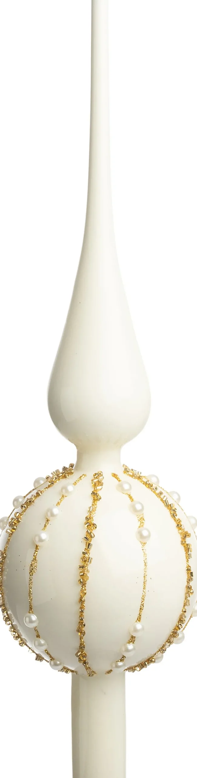 Intratuin piek Brno wit / goud D 8 H 31 cm