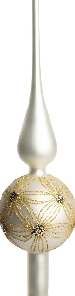 Intratuin piek Opava wit / goud D 8 H 31 cm