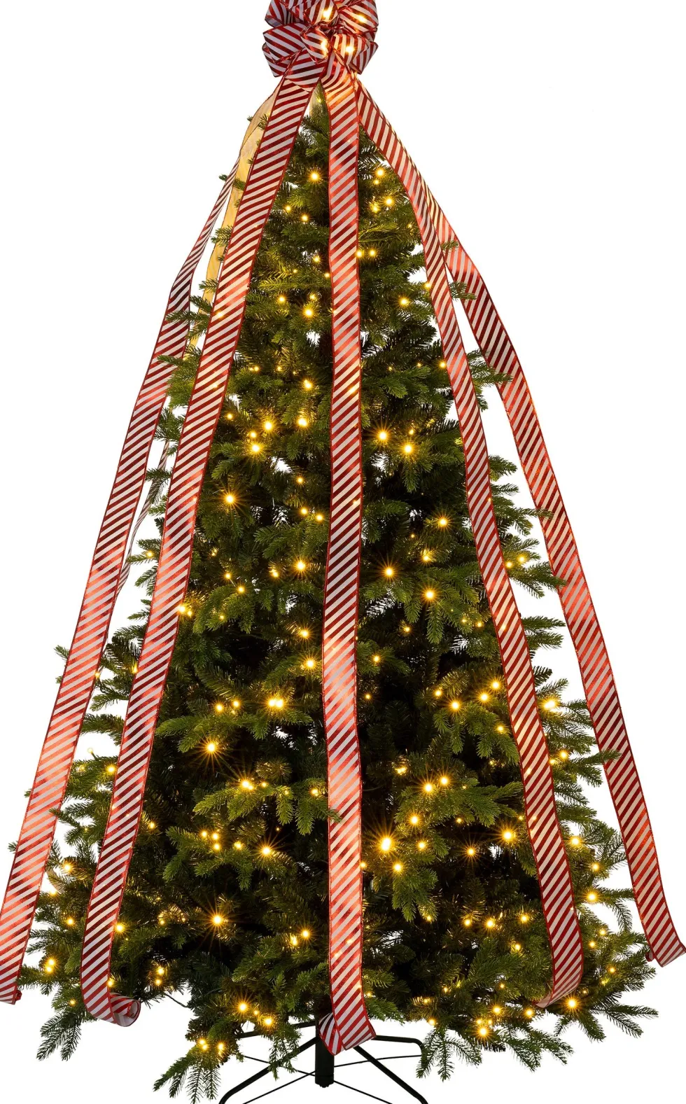 Intratuin piek Plini lint rood / wit met verlichting 26 x 18 x 238 cm