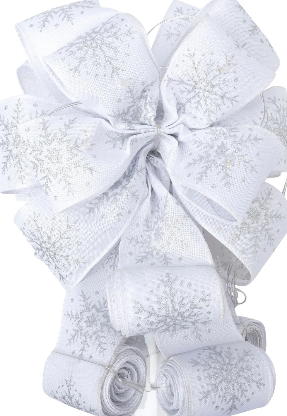 Intratuin piek Plini lint wit / zilver met verlichting 26 x 18 x 238 cm