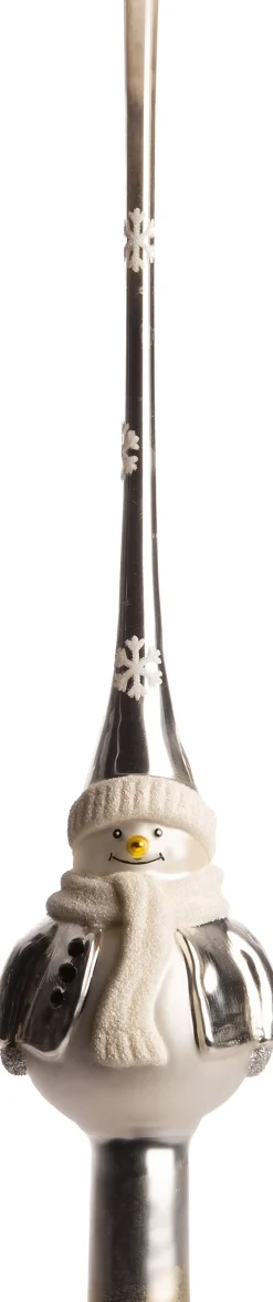 Intratuin piek sneeuwpop Carola zilver / wit D 5,5 H 26 cm