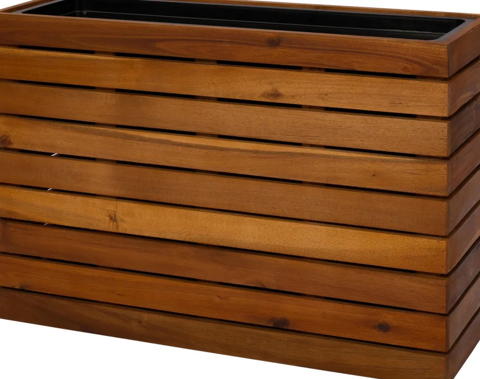Intratuin plantenbak Acacia naturel 62 x 22 x 41 cm
