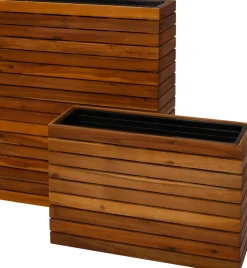 Intratuin plantenbak Acacia naturel 62 x 22 x 41 cm