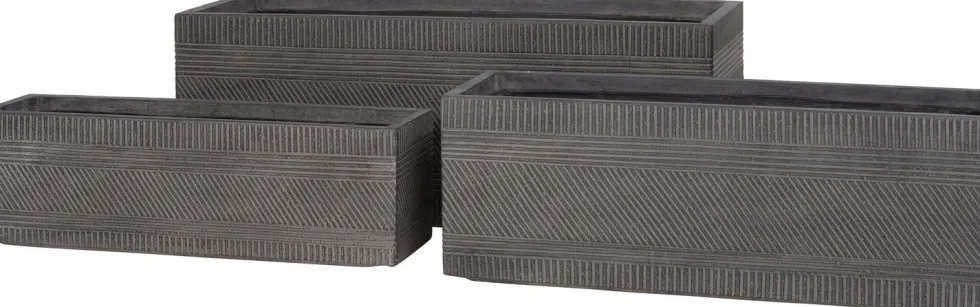 Intratuin plantenbak Jakob grijs 58,5 x 15,5 x 17,5 cm