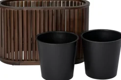 Intratuin plantenbak Lattes bruin 80 x 40 x 50 cm