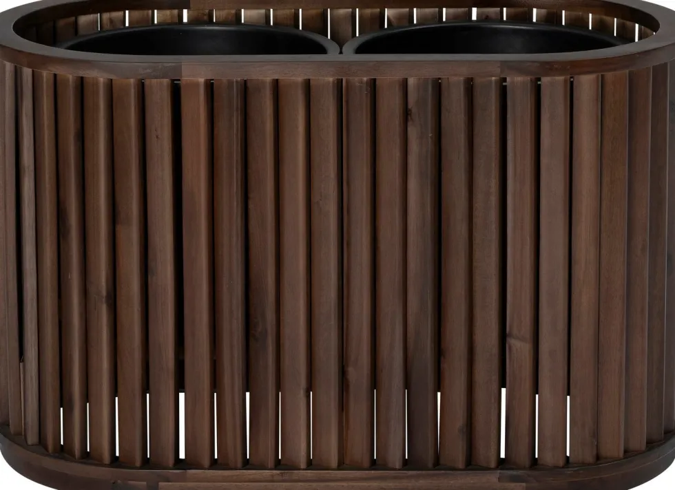 Intratuin plantenbak Lattes bruin 80 x 40 x 50 cm