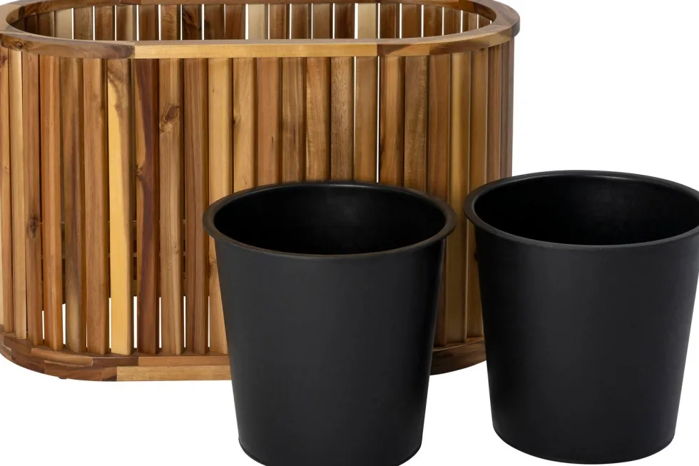 Intratuin plantenbak Lattes naturel 80 x 40 x 50 cm