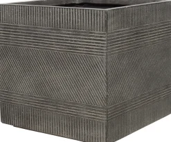 Intratuin plantenbak Lijnen grijs 44 x 44 x 43 cm