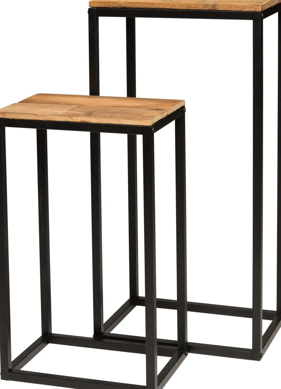 Intratuin plantenkruk zwart / naturel 40 x 27 x 81 cm