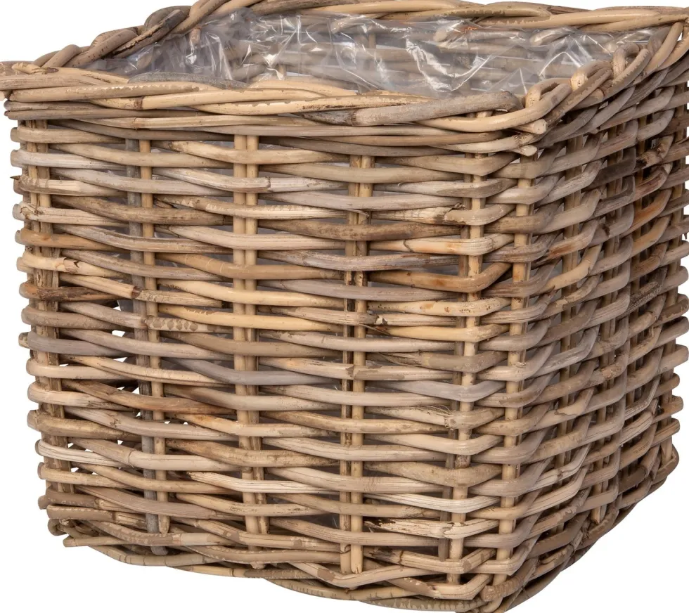 Intratuin plantenmand Antiek naturel 27 x 27 x 25 cm