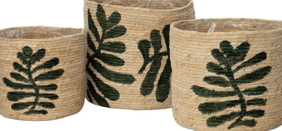 Intratuin plantenmand Lyo naturel / groen D 28 H 26 cm